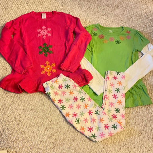 ❄️ 🎄 GYMBOREE Christmas outfits - snowflakes - Picture 1 of 9
